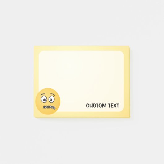 Zipper-Mouth-Gesicht Post-it Klebezettel (Vorderseite)