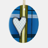 Zipper Outlinated Heart Keramik Ornament (Rechts)