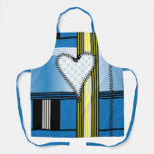 Zipper Outlinated Heart Schürze (Vorderseite)