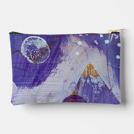 Zipper Pouch in Moon Mountain Design Zubehörtasche (Rückseite)