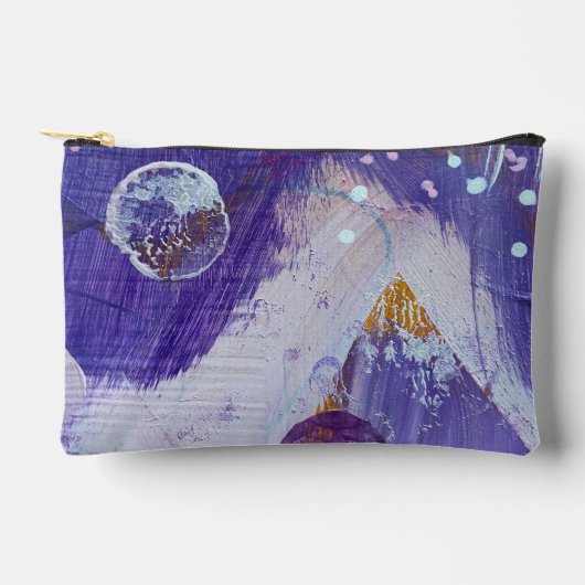 Zipper Pouch in Moon Mountain Design Zubehörtasche (Vorderseite)