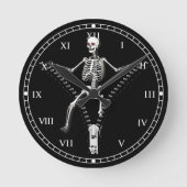 Zipper Skeleton Runde Wanduhr (Vorderseite)