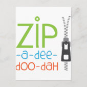 Zipper Zip Postkarte (Vorderseite)