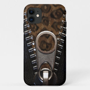 Zippered Leopard-Druck-Pelz Case-Mate iPhone Hülle