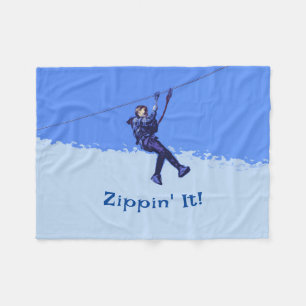 Zippin' It! - Zipline Rider Fleecedecke