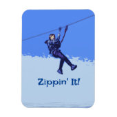 Zippin' It! - Zipline Rider Magnet (Vertikal)