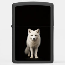 Zippo-Feuerzeug mit Elegant Ivory Arctic Fox