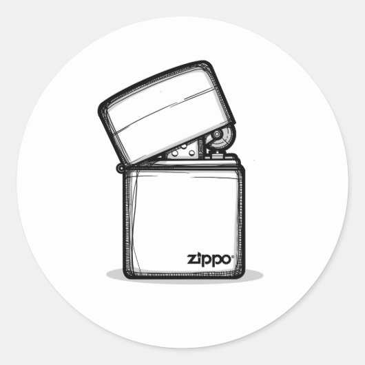 Zippo Runder Aufkleber (Vorderseite)