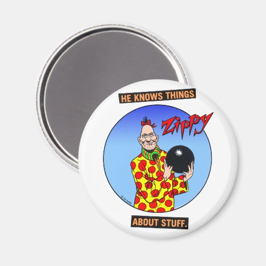 Zippy Bowling Magnet (Vorderseite/Rückseite)