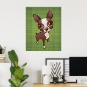 Zippy the Boston Terrier Poster (Heimbüro)
