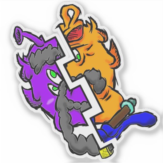 Zippy Trippy Alien Dazs 2-Face HA/Old Aufkleber (Vorderseite)