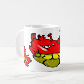 Zippy Trippy Alien Dazs flach gelber Zahn Kaffeetasse (Vorderseite Links)