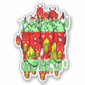 Zippy Trippy Alien Dazs Green Tooth Aufkleber (Vorderseite)