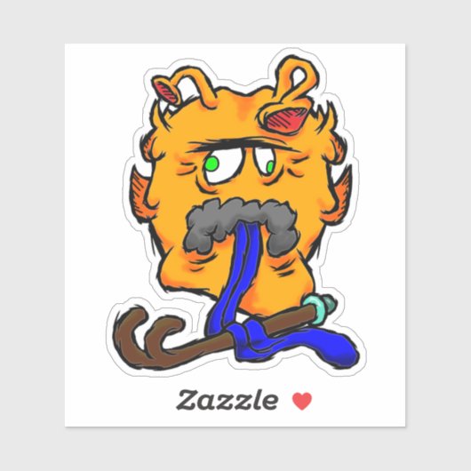 Zippy Trippy Alien Dazs Old Sticker (Blatt)