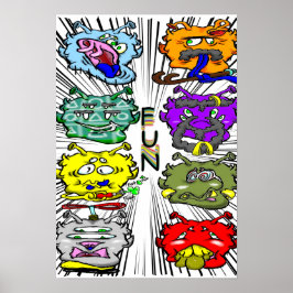 Zippy Trippy Alien Dazs Spaß Poster