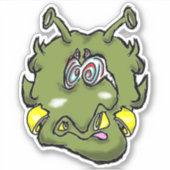 Zippy Trippy Alien Dizzy Sticker (Vorderseite)