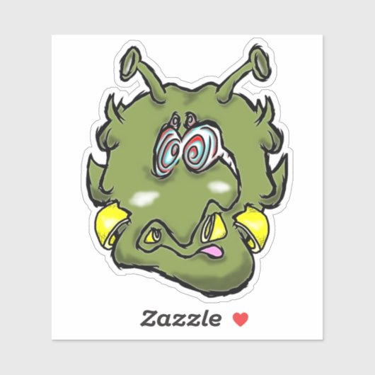 Zippy Trippy Alien Dizzy Sticker (Blatt)