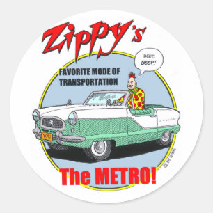 Zippys Metro Runder Aufkleber