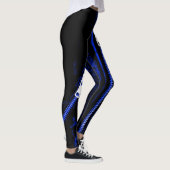 Zips Blaue Leggings (Rechts)