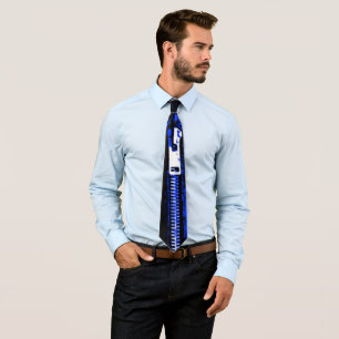 Zips Blue print tie Krawatte