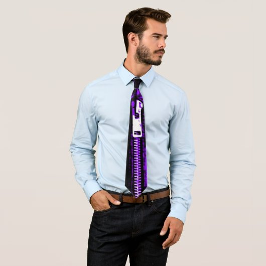 Zips Purple print tie Krawatte (Beispiel)