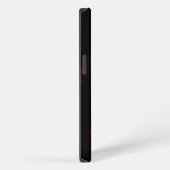 Zips Roter Ausdruck Monogram iPhone Gehäuse Hülle (Rechte Seite)