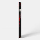 Zips Roter Ausdruck Monogram iPhone Gehäuse Hülle (Linke Seite)