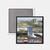 zIQ003 BAGHDAD, Irak, Naher Osten, Asien, Kühlschr Magnet (Vorderseite/Rückseite)