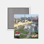 zIQ004 ERBIL, Irak, Ansicht auf SHAR PARK, Kühlsch Magnet (Vorderseite/Rückseite)
