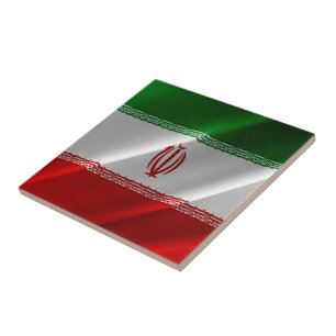 zIR002 Iran schwingende FLAG Iran, Fliese