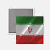 zIR002 Iran schwingende FLAG Iran, Kühlschrank Magnet (Vorderseite/Rückseite)