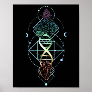 Zirbeldrüse Zirbelkiefer Drittes Auge Geist Öffnen Poster