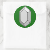 Zircon Runder Aufkleber (Tasche)