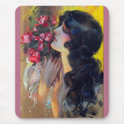 Zirka 1910 Traum von Rose Mousepad (Vorne)