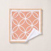 Zirkel Blätter Diamanten tausendjährige Pfirsich Badhandtuch Set (Waschlappen)