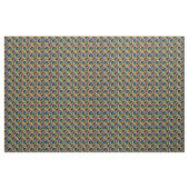 Zirkel, bunt, Regenbogenringe, Punkte auf schwarz Stoff (Yard (91,4 cm))