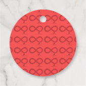 Zirkel Cranberry Gradient Infinity Hearts Geschenkanhänger (Vorderseite)