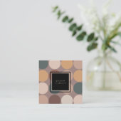 Zirkel der Beruflichen Minimalistischen Erdtöne Quadratische Visitenkarte (Stehend Vorderseite)