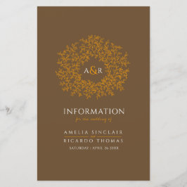 Zirkel der Blätter orange-braune Hochzeitsgast-Inf