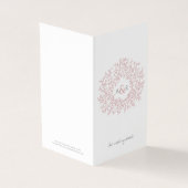 Zirkel der Blätter Rosa Hochzeitskarte und Einzelh (Vorderseite)