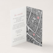 Zirkel der Blätter Rosa Hochzeitskarte und Einzelh (Innenseite)