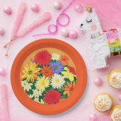 Zirkel der Blume, der farbigen Säulen und der Aste Pappteller (Party)