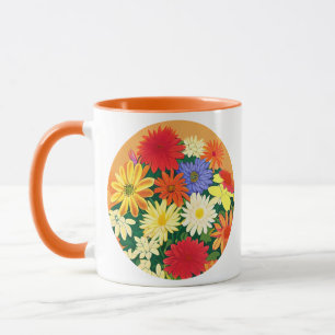 Zirkel der Blume, der farbigen Säulen und der Aste Tasse
