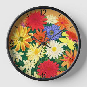 Zirkel der Blume, der farbigen Säulen und der Aste Uhr
