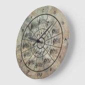 Zirkel der fünfteiligen Stein-Textur-Musiker Große Wanduhr (Winkel)