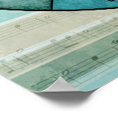 Zirkel der fünfziger Gestaltung für Musiker Poster (Ecke)