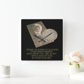 Zirkel der künstlerischen Kultur Quadratische Wanduhr (Zuhause)