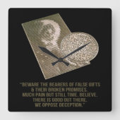 Zirkel der künstlerischen Kultur Quadratische Wanduhr (Vorderseite)