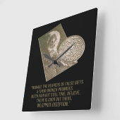 Zirkel der künstlerischen Kultur Quadratische Wanduhr (Winkel)