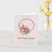 Zirkel der Liebe Beileid Rosa Rosenreath Karte (Gelbe Blume)